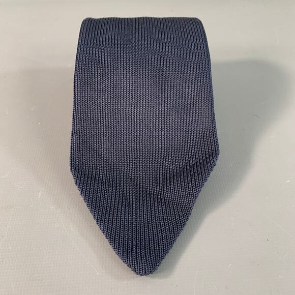 YSL Navy Knit Tie - Picture 1 of 3